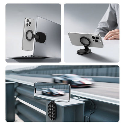 VaraLiving™ 3-i-1 sammenleggbar magnetisk mobilholder – Fleksibel bil- og bordholder med 360° rotasjon