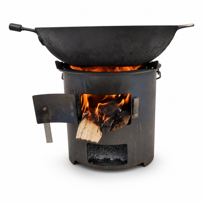 VaraLiving™ Bærbar trekullovn til camping – 2-i-1 grill og terrassevarmer