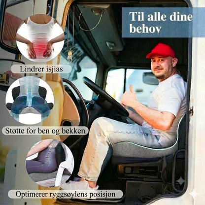 ErgoRelief™ Ergonomisk Sittepute i Minneskum | Mot Ryggsmerter