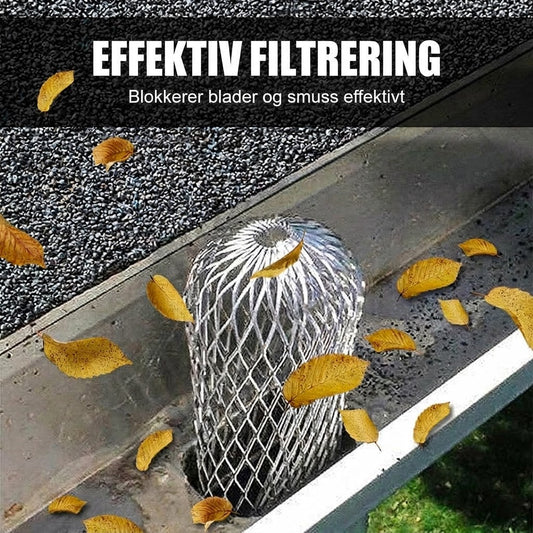 VaraLiving™ Takrennerist og løvfanger i aluminium – Stopper løv og rusk i nedløpsrøret
