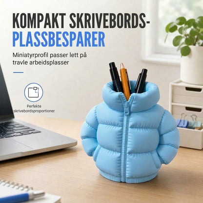 VaraLiving™ 3D-printet blyantholder – Støtdempende skrivebordsorganisator for kontor og studie